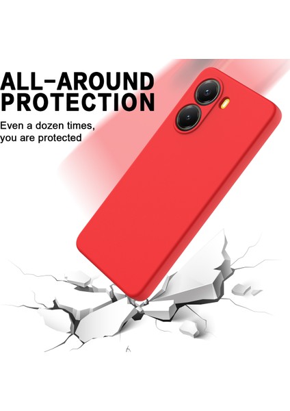 Xiaomi Redmi Turbo 4 5g/xiaomi Poco X7 Pro 5g Sıvı Silikon Kılıf Telefon Arka Kapağı El Kayışı Ile-Kırmızı (Yurt Dışından) indirimleri