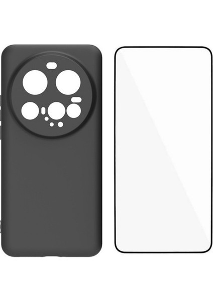 Xiaomi 15 Ultra Tpu Kılıf Wanlonfeng Ms Serisi Temperli Camlı Mat Arka Kapak-Siyah (Yurt Dışından)