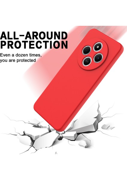 Xiaomi Poco C75 4g/redmi 14R 5G/14C 4g/a4 5g Kılıf Sıvı Silikon Çizilmez Telefon Kılıfı El Kayışı Ile-Kırmızı (Yurt Dışından) fırsatları