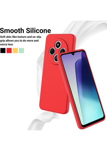 Xiaomi Poco C75 4g/redmi 14R 5G/14C 4g/a4 5g Kılıf Sıvı Silikon Çizilmez Telefon Kılıfı El Kayışı Ile-Kırmızı (Yurt Dışından) indirimleri