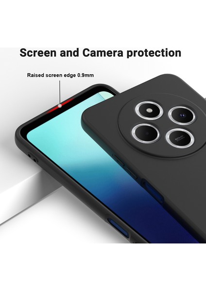 Xiaomi Poco C75 4g/redmi 14R 5G/14C 4g/a4 5g Kılıf Sıvı Silikon Çizilmez Telefon Kılıfı El Kayışı Ile-Siyah (Yurt Dışından) modelleri