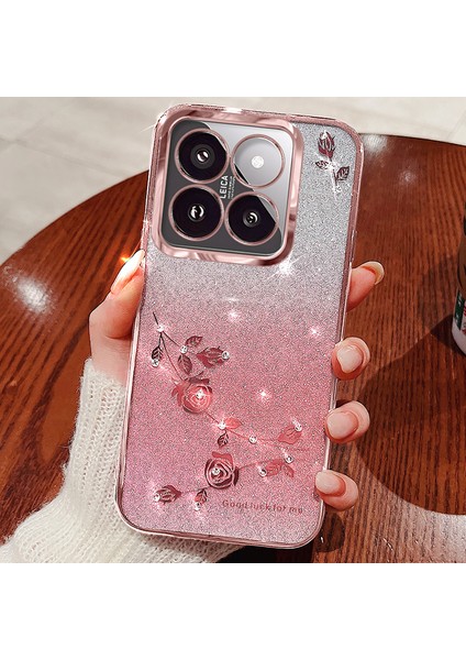 Kadem Xiaomi 14T Pro Kılıf Çiçek Tpu Esnek Degrade Telefon Kılıfı-Gül Altını (Yurt Dışından) fiyatları