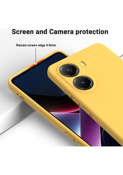 Xiaomi Redmi Turbo 4 5g/xiaomi Poco X7 Pro 5g Sıvı Silikon Kılıf Telefon Arka Kapağı El Kayışı Ile-Sarı (Yurt Dışından) fırsatları