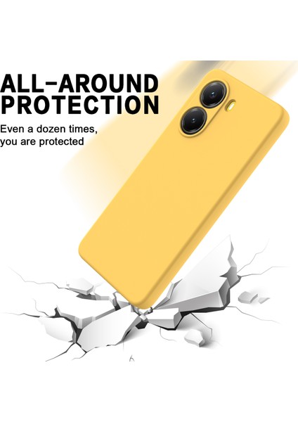 Xiaomi Redmi Turbo 4 5g/xiaomi Poco X7 Pro 5g Sıvı Silikon Kılıf Telefon Arka Kapağı El Kayışı Ile-Sarı (Yurt Dışından) indirimleri