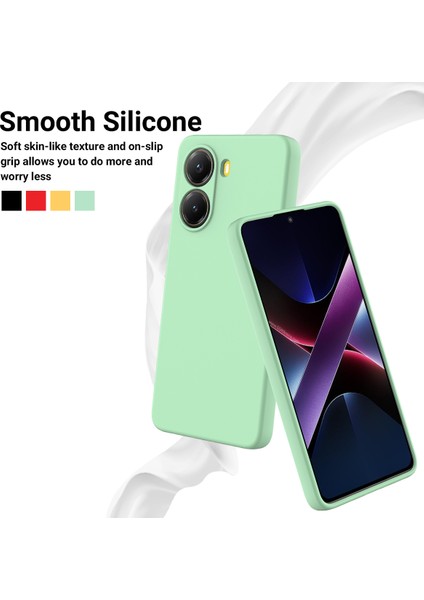 Xiaomi Redmi Turbo 4 5g/xiaomi Poco X7 Pro 5g Sıvı Silikon Kılıf Telefon Arka Kapağı El Kayışı Ile-Yeşil (Yurt Dışından) modelleri