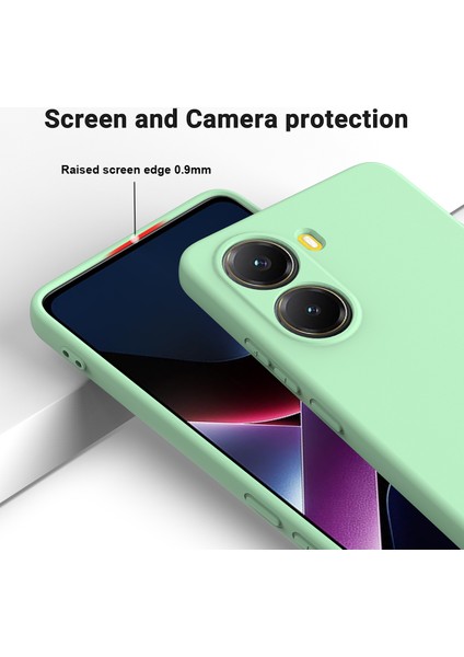 Xiaomi Redmi Turbo 4 5g/xiaomi Poco X7 Pro 5g Sıvı Silikon Kılıf Telefon Arka Kapağı El Kayışı Ile-Yeşil (Yurt Dışından) fırsatları