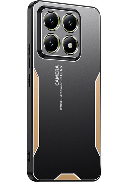 Xiaomi 14T Pro Telefon Kılıfı Alüminyum Alaşımlı Tpu Pc Arka Kapak-Altın (Yurt Dışından)