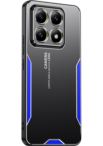 Xiaomi 14T Pro Telefon Kılıfı Alüminyum Alaşımlı Tpu Pc Arka Kapak-Mavi (Yurt Dışından)