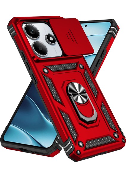 Xiaomi Redmi Note 14 5g Kılıf Pc+Tpu Telefon Kılıfı Lens Korumalı Ayaklı-Kırmızı (Yurt Dışından) fiyatları