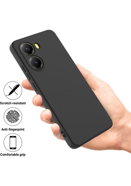 Xiaomi Redmi Turbo 4 5g/xiaomi Poco X7 Pro 5g Sıvı Silikon Kılıf Telefon Arka Kapağı El Kayışı Ile-Siyah (Yurt Dışından) fiyatları