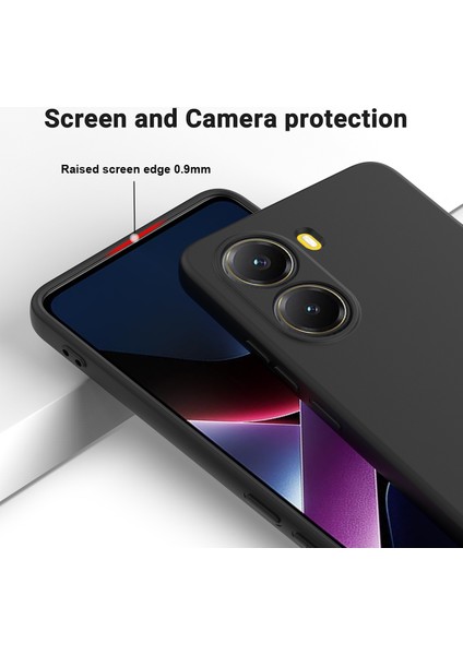 Xiaomi Redmi Turbo 4 5g/xiaomi Poco X7 Pro 5g Sıvı Silikon Kılıf Telefon Arka Kapağı El Kayışı Ile-Siyah (Yurt Dışından) fırsatları