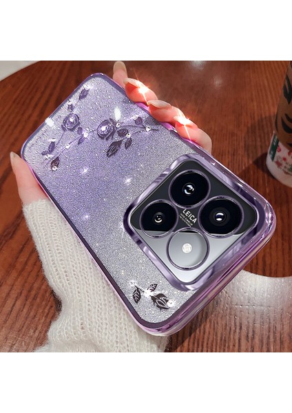 Kadem Xiaomi 14T Pro Kılıf Çiçek Tpu Esnek Degrade Telefon Kılıfı-Mor (Yurt Dışından) fırsatları