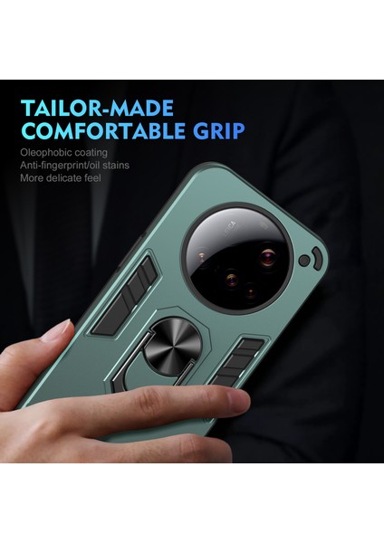 Xiaomi 15 Ultra Kılıf Pc+Tpu Drop Defend Telefon Kılıfı Halkalı Ayaklık-Yeşil (Yurt Dışından) fırsatları