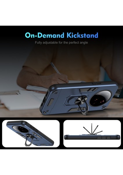 Xiaomi 15 Ultra Kılıf Pc+Tpu Drop Defend Telefon Kılıfı Halkalı Ayaklık-Mavi (Yurt Dışından) indirimleri