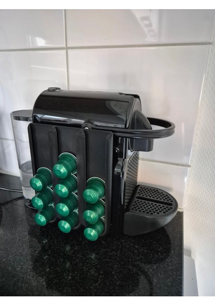 Nespresso Kapsül Tutucu – Makine Yanı & Duvar Montajlı – 15 Kapsül Kapasiteli Düzenleyici Uyumlu modelleri