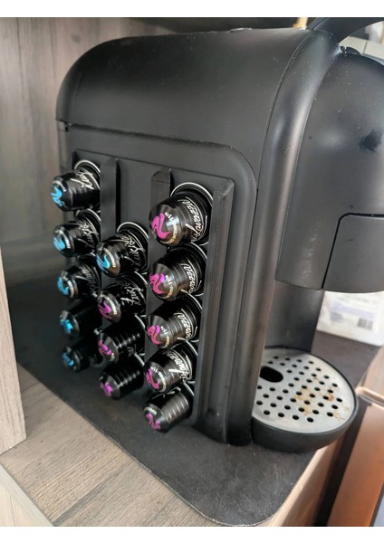 Nespresso Kapsül Tutucu – Makine Yanı & Duvar Montajlı – 15 Kapsül Kapasiteli Düzenleyici Uyumlu
