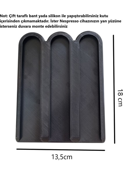Nespresso Kapsül Tutucu – Makine Yanı & Duvar Montajlı – 15 Kapsül Kapasiteli Düzenleyici Uyumlu