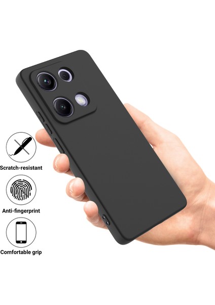 Xiaomi Redmi Note 14S 4g Sıvı Silikon Kılıf Telefon Arka Kapağı El Kayışı Ile-Siyah (Yurt Dışından) fiyatları