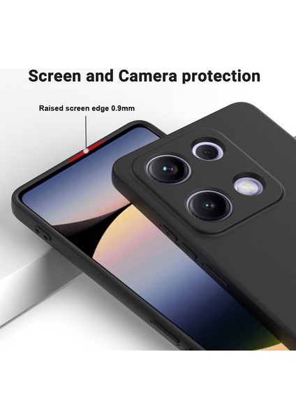 Xiaomi Redmi Note 14S 4g Sıvı Silikon Kılıf Telefon Arka Kapağı El Kayışı Ile-Siyah (Yurt Dışından) fırsatları