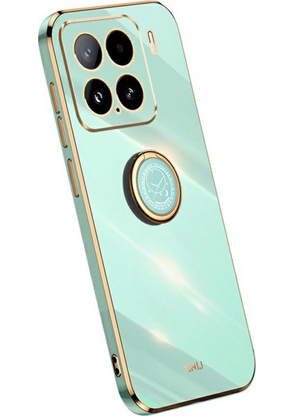 Xınlı Xiaomi 15 Kılıf Halka Kickstand Elektrokaplama Tpu Telefon Kılıfı-Camgöbeği (Yurt Dışından)