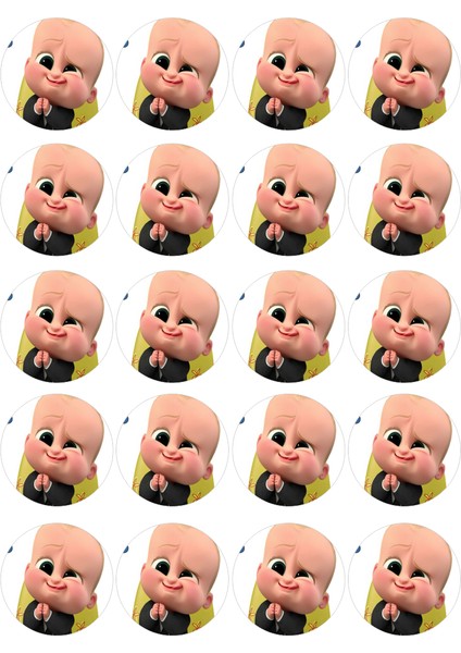 Baby Boss Yenilebilir Yuvarlak Kurabiye Resim Baskı