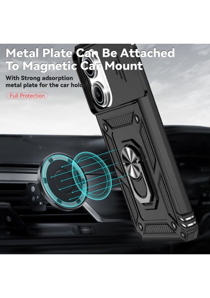 Xiaomi Poco X7 Pro 5g/redmi Turbo 4 5g Kılıf Pc+Tpu Telefon Kılıfı Lens Korumalı Ayaklı-Siyah (Yurt Dışından) indirimleri