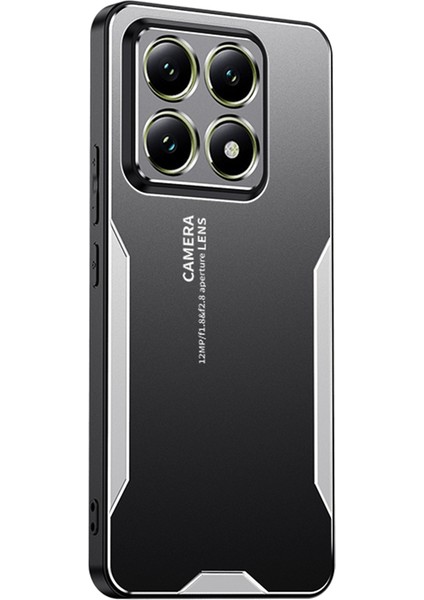Xiaomi 14T Pro Telefon Kılıfı Alüminyum Alaşımlı Tpu Pc Arka Kapak-Gümüş (Yurt Dışından)