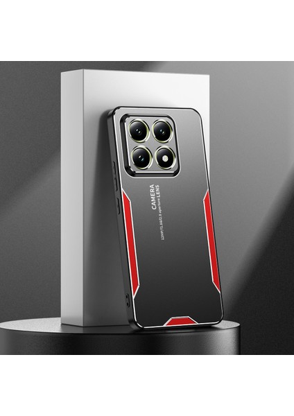 Xiaomi 14T Pro Telefon Kılıfı Alüminyum Alaşımlı Tpu Pc Arka Kapak-Kırmızı (Yurt Dışından) indirimleri