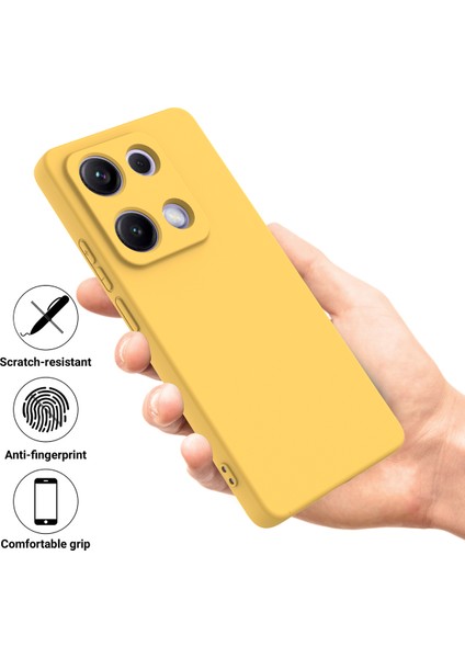 Xiaomi Redmi Note 14S 4g Sıvı Silikon Kılıf Telefon Arka Kapağı El Kayışı Ile-Sarı (Yurt Dışından) fiyatları