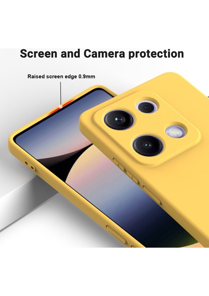 Xiaomi Redmi Note 14S 4g Sıvı Silikon Kılıf Telefon Arka Kapağı El Kayışı Ile-Sarı (Yurt Dışından) fırsatları