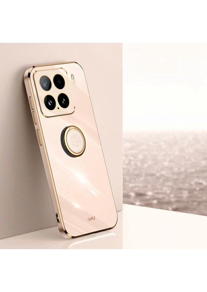 Xınlı Xiaomi 15 Kılıf Halka Ayaklı Galvanik Tpu Telefon Kılıfı-Pembe (Yurt Dışından) fiyatları