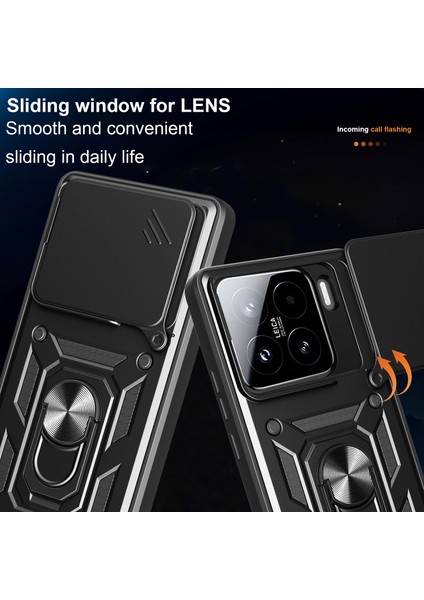 Xiaomi 15 Kılıf Için Kayar Kamera Kapağı Pc + Tpu Kickstand Telefon Kılıfı-Siyah (Yurt Dışından) indirimleri