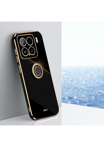 Xınlı Xiaomi 15 Kılıf Halka Ayaklı Elektrokaplama Tpu Telefon Kılıfı-Siyah (Yurt Dışından) fiyatları