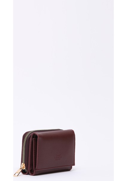Bordo SHK177 Suni Deri 8 Bölmeli, Kartlık, Kağıt ve Bozuk Para Bölmeli Çıtçıtlı Cüzdan fiyatları