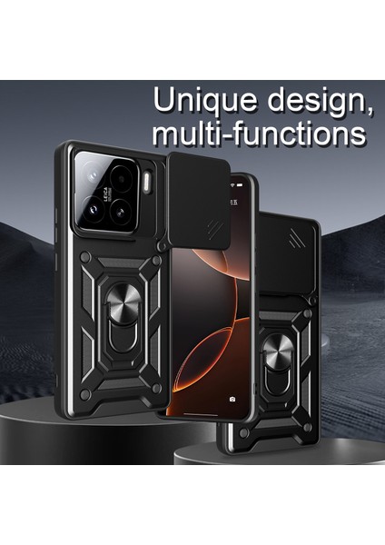 Xiaomi 15 Kılıf Için Kayar Kamera Kapağı Pc + Tpu Kickstand Telefon Kılıfı-Gümüş (Yurt Dışından) fiyatları
