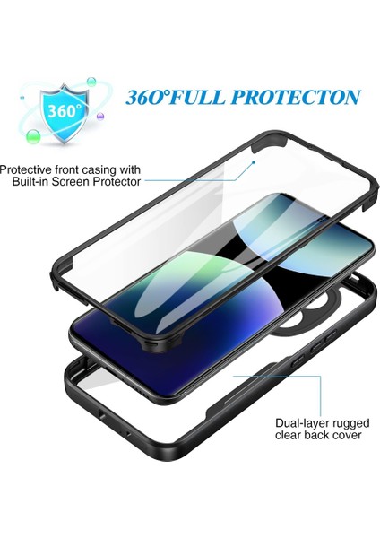 Xiaomi Redmi Note 14 Pro 4G Kılıf Akrilik+TPU Şeffaf Telefon Kılıfı PET Ekran Filmi-Pembe (Yurt Dışından) fiyatları