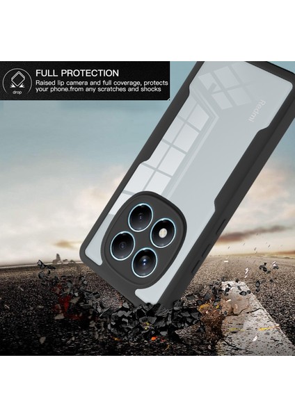 Xiaomi Redmi Note 14 Pro 4G Kılıf Akrilik+TPU Şeffaf Telefon Kılıfı PET Ekran Filmi-Pembe (Yurt Dışından) modelleri