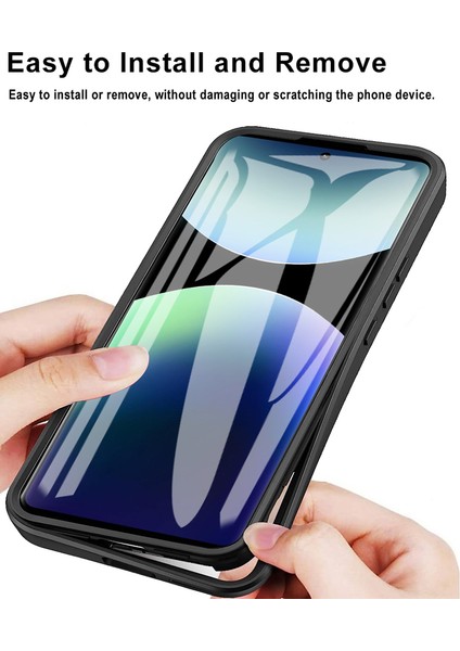 Xiaomi Redmi Note 14 Pro 4G Kılıf Akrilik+TPU Şeffaf Telefon Kılıfı PET Ekran Filmi-Pembe (Yurt Dışından) fırsatları