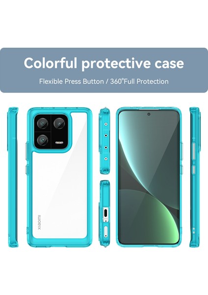 Xiaomi 13 Pro 5g Kılıf Tpu+Akrilik Koruyucu Şeffaf Telefon Kılıfı-Şeffaf Mavi (Yurt Dışından) modelleri