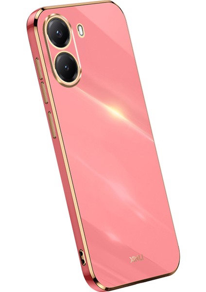 Xınlı Xiaomi Poco X7 Pro 5g Kılıf Tpu Telefon Kılıfı Galvanik Çerçeveli-Kırmızı (Yurt Dışından)