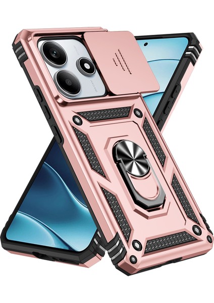 Xiaomi Redmi Note 14 5g Kılıf Pc+Tpu Telefon Kılıfı Lens Korumalı Ayaklı-Gül Altını (Yurt Dışından) fiyatları