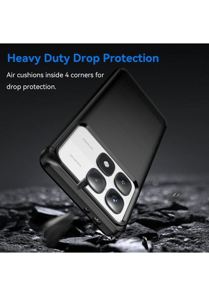 Xiaomi 14T Pro Kılıfı Karbon Fiber Doku Tpu Fırçalanmış Telefon Kılıfı-Siyah (Yurt Dışından) fırsatları