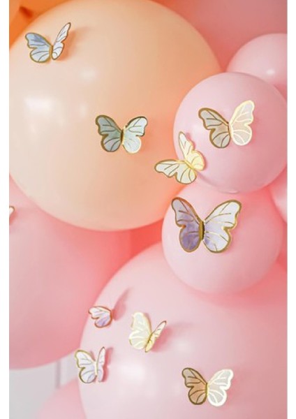 Pasta Üzeri Süs Kelebek Süsler Pasta Süslemesi Pasta Yapımı Dekor Süsü Butterfly Renkli