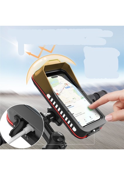 25 yeni elektrikli araba motosiklet yağmur geçirmez cep telefonu tutucu sürüş açık asılı boyun hızlı açma depolama su geçirmez kutu (Yurt Dışından) modelleri
