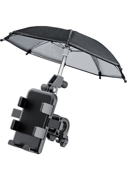 Elektrikli Araç Navigasyon Cep Telefonu Tutucu Alüminyum Alaşımlı Motosiklet Bisiklet Tutucu Şemsiye Anti-Titreşimli (Yurt Dışından)