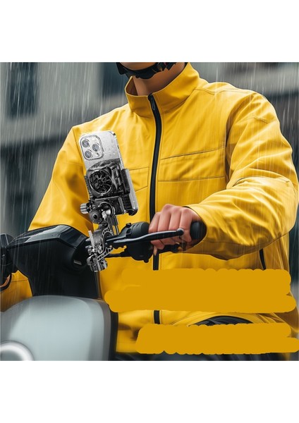 Elektrikli Araç Sürüş Soğutma Braketi Titreşim Önleyici Isı Dağılımı Vlog Sürüş Motosiklet Cep Telefonu Braketi (Yurt Dışından) fırsatları