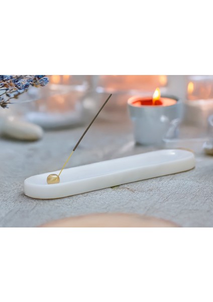 Dyana 30CM Lüks Mermer Tütsülük, Traverten Tütsülük - Pirinç Tütsü Tutacağı - El Işçiliği Özel Mermer Ürün - Beyaz, Gri, Bej, Koyu Gri, Damarlı indirimleri