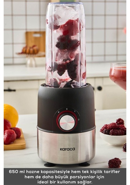 Blend & Rush Inox Personal Kişisel Smoothie Blender Black fırsatları