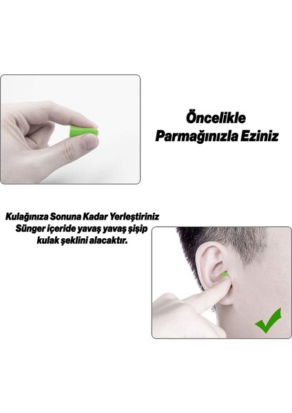 Tek Kullanımlık Kulak Tıkacı (5 Çift) 36 Db Pu Pamuk Tıkaç Gürültü Ses Önleyici Yüzme Su Koruyucu modelleri