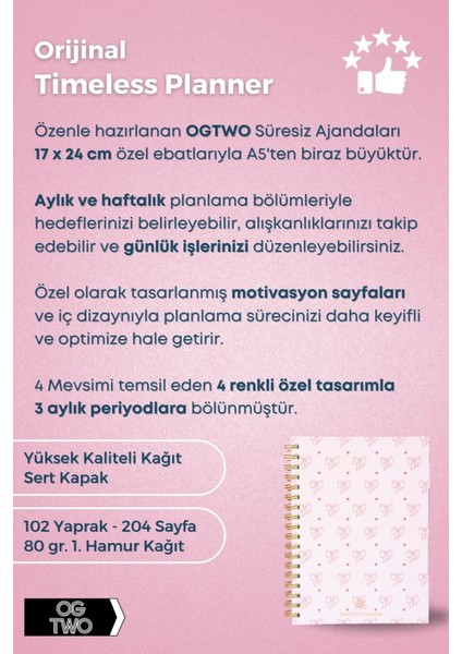 Forest Aram 17X24 cm Stickerlı Süresiz Planlama Sert Kapaklı Haftalık Günlük Planlayıcı Ajanda fırsatları
